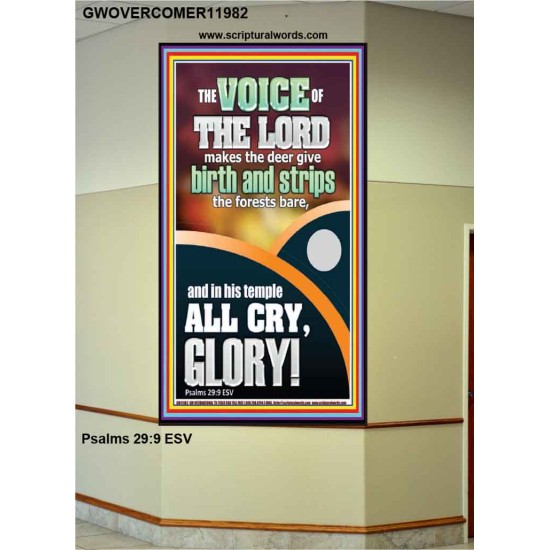 THE VOICE OF THE LORD MAKES THE DEER GIVE BIRTH  Christian Portrait Wall Art  GWOVERCOMER11982  