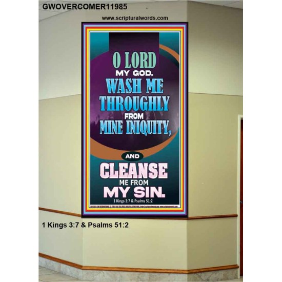 WASH ME THOROUGLY FROM MINE INIQUITY  Scriptural Verse Portrait   GWOVERCOMER11985  