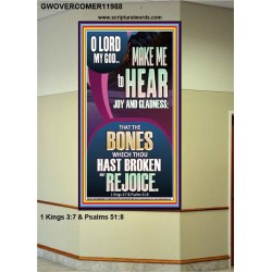 MAKE ME TO HEAR JOY AND GLADNESS  Scripture Portrait Signs  GWOVERCOMER11988  "44X62"