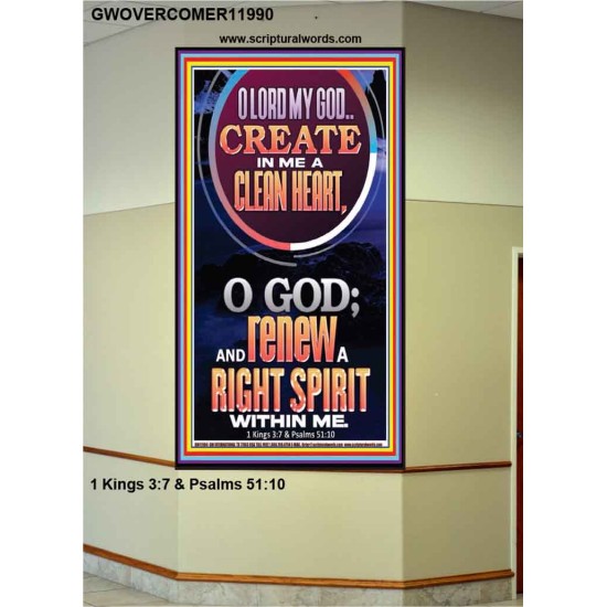 CREATE IN ME A CLEAN HEART  Scriptural Portrait Signs  GWOVERCOMER11990  