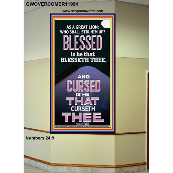 BLESSED IS HE THAT BLESSETH THEE  Encouraging Bible Verse Portrait  GWOVERCOMER11994  