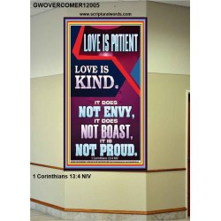 LOVE IS PATIENT AND KIND AND DOES NOT ENVY  Christian Paintings  GWOVERCOMER12005  "44X62"