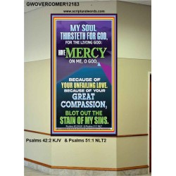 BECAUSE OF YOUR UNFAILING LOVE AND GREAT COMPASSION  Religious Wall Art   GWOVERCOMER12183  "44X62"