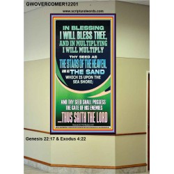 IN BLESSING I WILL BLESS THEE  Contemporary Christian Print  GWOVERCOMER12201  "44X62"