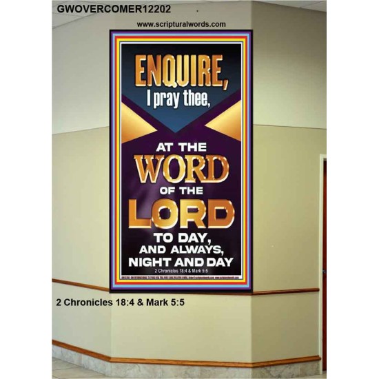 MEDITATE THE WORD OF THE LORD DAY AND NIGHT  Contemporary Christian Wall Art Portrait  GWOVERCOMER12202  