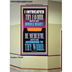 I INTREATED THY FAVOUR WITH MY WHOLE HEART  Scripture Art Portrait  GWOVERCOMER12205  "44X62"