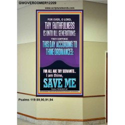 ACCORDING TO THINE ORDINANCES I AM THINE SAVE ME  Bible Verse Portrait  GWOVERCOMER12209  