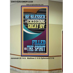 BE BLESSED WITH EXCEEDING GREAT JOY  Scripture Art Prints Portrait  GWOVERCOMER12238  "44X62"