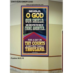 LOOK UPON THE FACE OF THINE ANOINTED O GOD  Contemporary Christian Wall Art  GWOVERCOMER12242  "44X62"