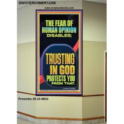 TRUSTING IN GOD PROTECTS YOU  Scriptural Décor  GWOVERCOMER12286  "44X62"