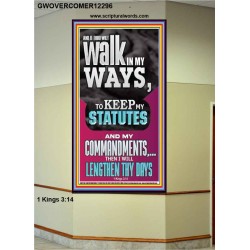 WALK IN MY WAYS AND KEEP MY COMMANDMENTS  Wall & Art Décor  GWOVERCOMER12296  "44X62"