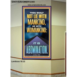 NEVER LIE WITH MANKIND AS WITH WOMANKIND IT IS ABOMINATION  Décor Art Works  GWOVERCOMER12305  "44X62"