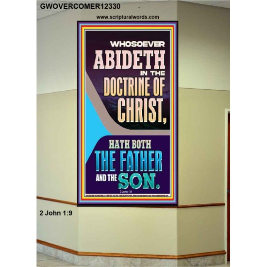 ABIDETH IN THE DOCTRINE OF CHRIST  Custom Christian Artwork Portrait  GWOVERCOMER12330  