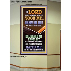 THE LORD DREW ME OUT OF MANY WATERS  New Wall Décor  GWOVERCOMER12346  "44X62"