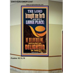 THE LORD BROUGHT ME FORTH INTO A LARGE PLACE  Art & Décor Portrait  GWOVERCOMER12347  "44X62"