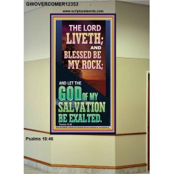 BLESSED BE MY ROCK GOD OF MY SALVATION  Bible Verse for Home Portrait  GWOVERCOMER12353  "44X62"