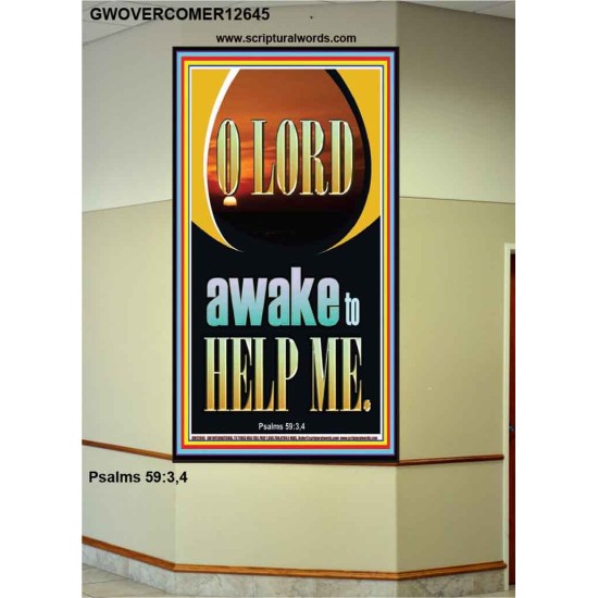 O LORD AWAKE TO HELP ME  Unique Power Bible Portrait  GWOVERCOMER12645  