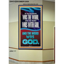 IN THE BEGINNING WAS THE WORD AND THE WORD WAS WITH GOD  Unique Power Bible Portrait  GWOVERCOMER12936  "44X62"