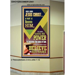 POWER TO BECOME THE SONS OF GOD THAT BELIEVE ON HIS NAME  Children Room  GWOVERCOMER12941  "44X62"