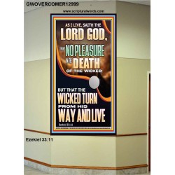 I HAVE NO PLEASURE IN THE DEATH OF THE WICKED  Bible Verses Art Prints  GWOVERCOMER12999  "44X62"