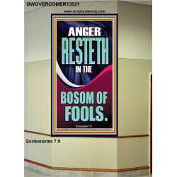 ANGER RESTETH IN THE BOSOM OF FOOLS  Encouraging Bible Verse Portrait  GWOVERCOMER13021  