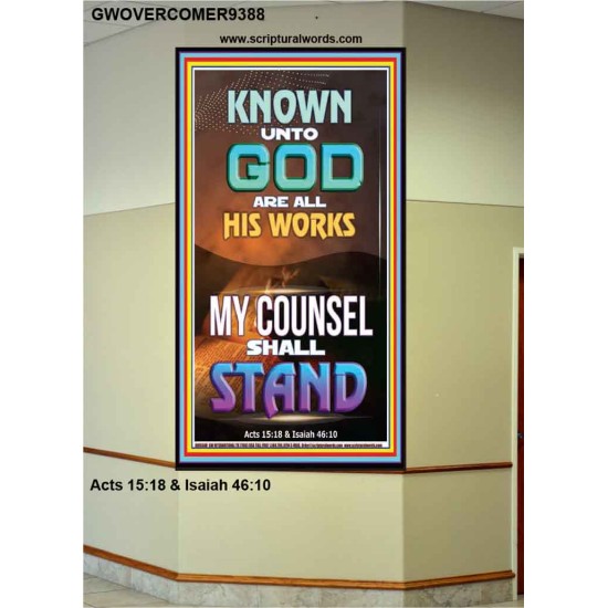 KNOWN UNTO GOD ARE ALL HIS WORKS  Unique Power Bible Portrait  GWOVERCOMER9388  