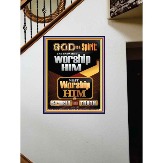 WORSHIP HIM IN SPIRIT AND TRUTH  Children Room Portrait  GWOVERCOMER10006  