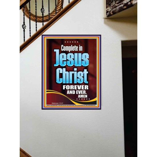 COMPLETE IN JESUS CHRIST FOREVER  Children Room Portrait  GWOVERCOMER10015  