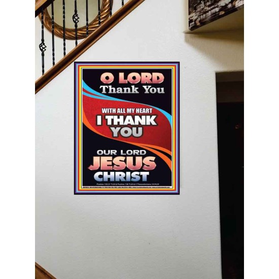 THANK YOU OUR LORD JESUS CHRIST  Sanctuary Wall Portrait  GWOVERCOMER10016  