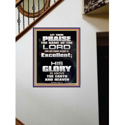 LET THEM PRAISE THE NAME OF THE LORD  Bathroom Wall Art Picture  GWOVERCOMER10052  "44X62"