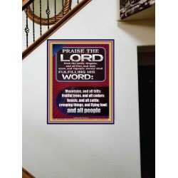 PRAISE HIM - STORMY WIND FULFILLING HIS WORD  Business Motivation Décor Picture  GWOVERCOMER10053  "44X62"