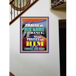 PRAISE HIM IN DANCE, TIMBREL AND HARP  Modern Art Picture  GWOVERCOMER10057  "44X62"