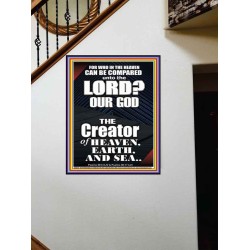 WHO IN THE HEAVEN CAN BE COMPARED TO JEHOVAH EL SHADDAI  Affordable Wall Art Prints  GWOVERCOMER10073  "44X62"