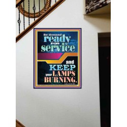 BE DRESSED READY FOR SERVICE  Scriptures Wall Art  GWOVERCOMER11799  "44X62"