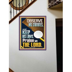 OBSERVE HIS STATUTES AND KEEP ALL HIS LAWS  Wall & Art Décor  GWOVERCOMER11812  "44X62"