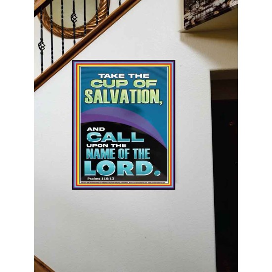 TAKE THE CUP OF SALVATION AND CALL UPON THE NAME OF THE LORD  Modern Wall Art  GWOVERCOMER11818  