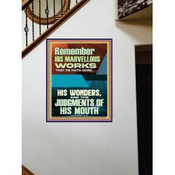 HIS MARVELLOUS WONDERS AND THE JUDGEMENTS OF HIS MOUTH  Custom Modern Wall Art  GWOVERCOMER11839  "44X62"