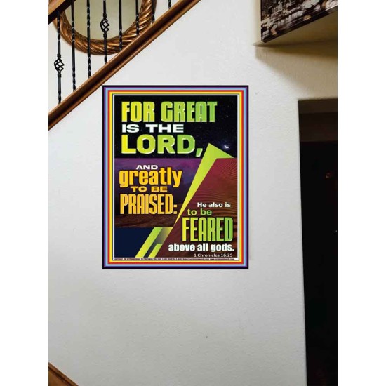 THE LORD IS GREATLY TO BE PRAISED  Custom Inspiration Scriptural Art Portrait  GWOVERCOMER11847  