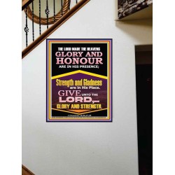 GLORY AND HONOUR ARE IN HIS PRESENCE  Custom Inspiration Scriptural Art Portrait  GWOVERCOMER11848  "44X62"