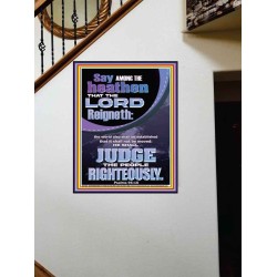 THE LORD IS A RIGHTEOUS JUDGE  Inspirational Bible Verses Portrait  GWOVERCOMER11865  "44X62"