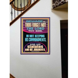 FORGET NOT THE LORD THY GOD KEEP HIS COMMANDMENTS AND STATUTES  Ultimate Power Portrait  GWOVERCOMER11902  "44X62"
