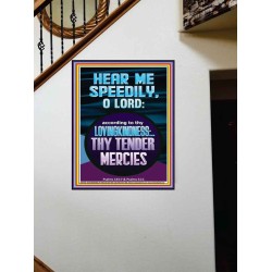 HEAR ME SPEEDILY O LORD MY GOD  Sanctuary Wall Picture  GWOVERCOMER11916  "44X62"