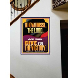 JEHOVAH NISSI THE LORD WHO GIVE YOU VICTORY  Bible Verses Art Prints  GWOVERCOMER11970  "44X62"