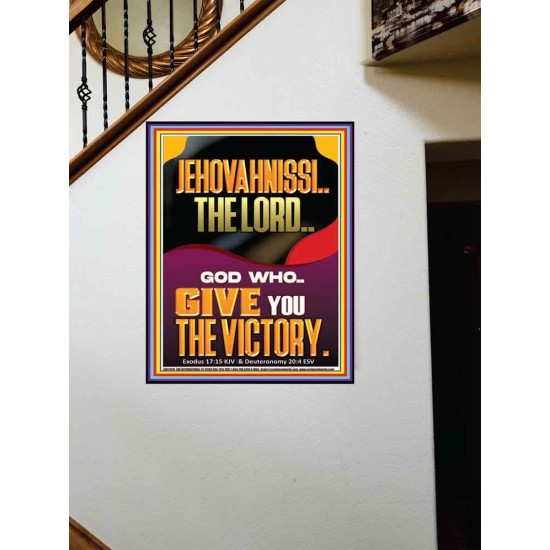 JEHOVAH NISSI THE LORD WHO GIVE YOU VICTORY  Bible Verses Art Prints  GWOVERCOMER11970  