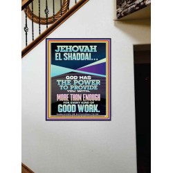 JEHOVAH EL SHADDAI THE GREAT PROVIDER  Scriptures Décor Wall Art  GWOVERCOMER11976  "44X62"