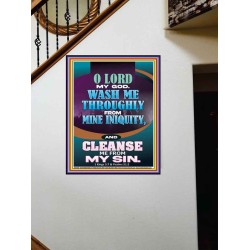 WASH ME THOROUGLY FROM MINE INIQUITY  Scriptural Verse Portrait   GWOVERCOMER11985  "44X62"