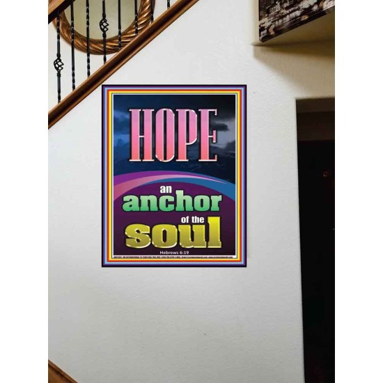 HOPE AN ANCHOR OF THE SOUL  Scripture Portrait Signs  GWOVERCOMER11987  