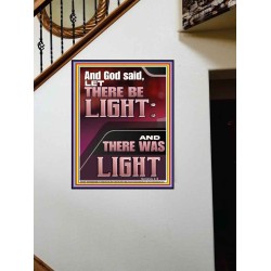 AND GOD SAID LET THERE BE LIGHT  Christian Quotes Portrait  GWOVERCOMER11995  "44X62"