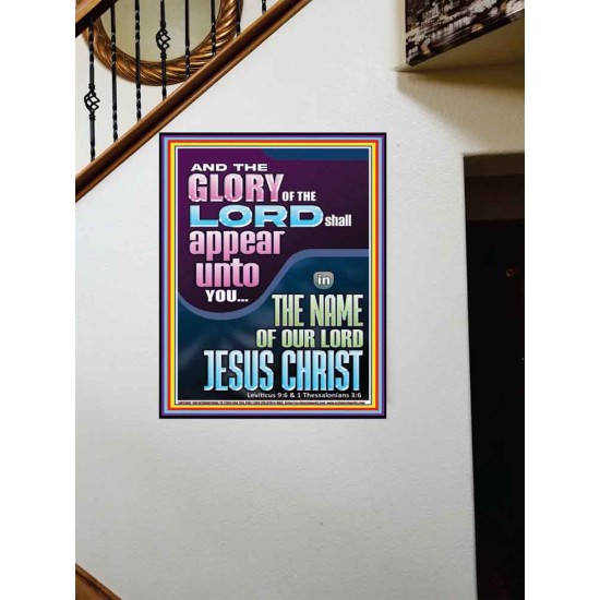 THE GLORY OF THE LORD SHALL APPEAR UNTO YOU  Contemporary Christian Wall Art  GWOVERCOMER12001  