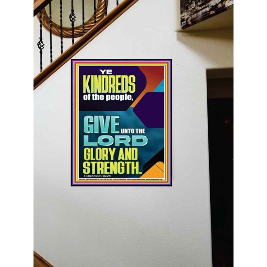 GIVE UNTO THE LORD GLORY AND STRENGTH  Scripture Art  GWOVERCOMER12002  